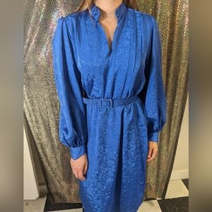 Blue vintage stylish dress '70s